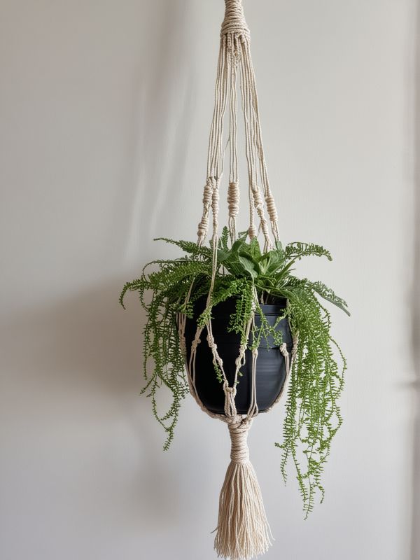 Macrame plant hanger boho style