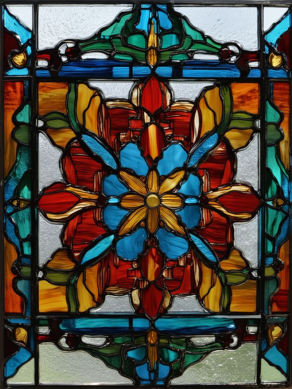 Stained glass panel